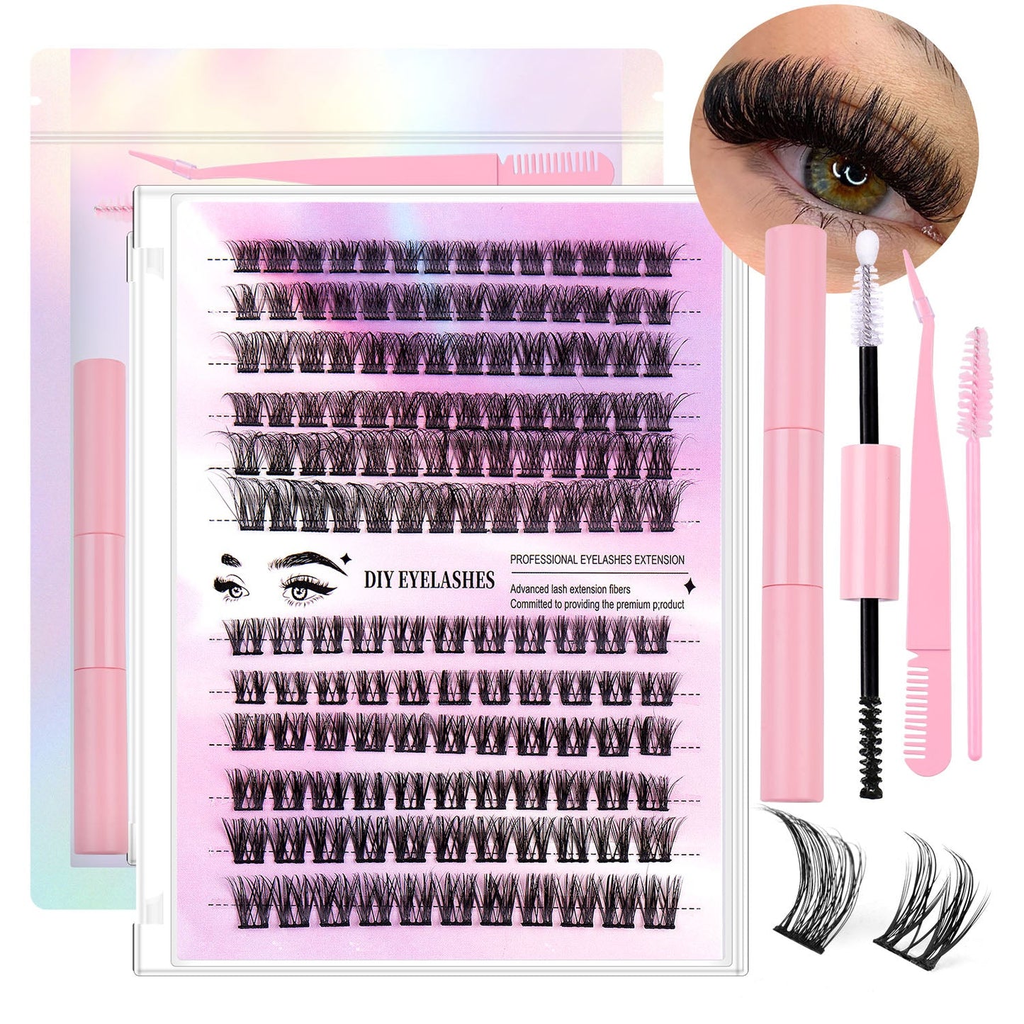 12 Rows Of 150 Segmented Lashes In Clusters LadyShow.Store