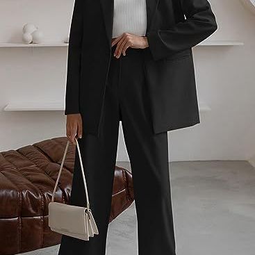 Women's Fashion Casual Solid Color Coat Trousers Suit LadyShow.Store