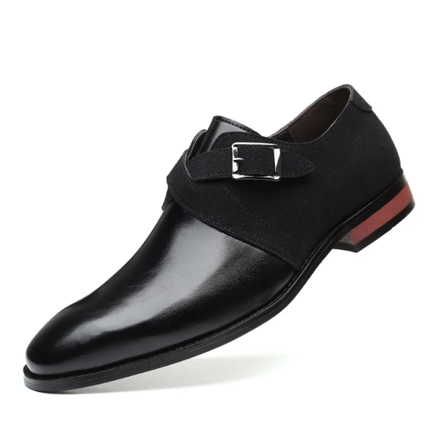 Men's Color-Blocked Leather Shoes Best YouTube Store