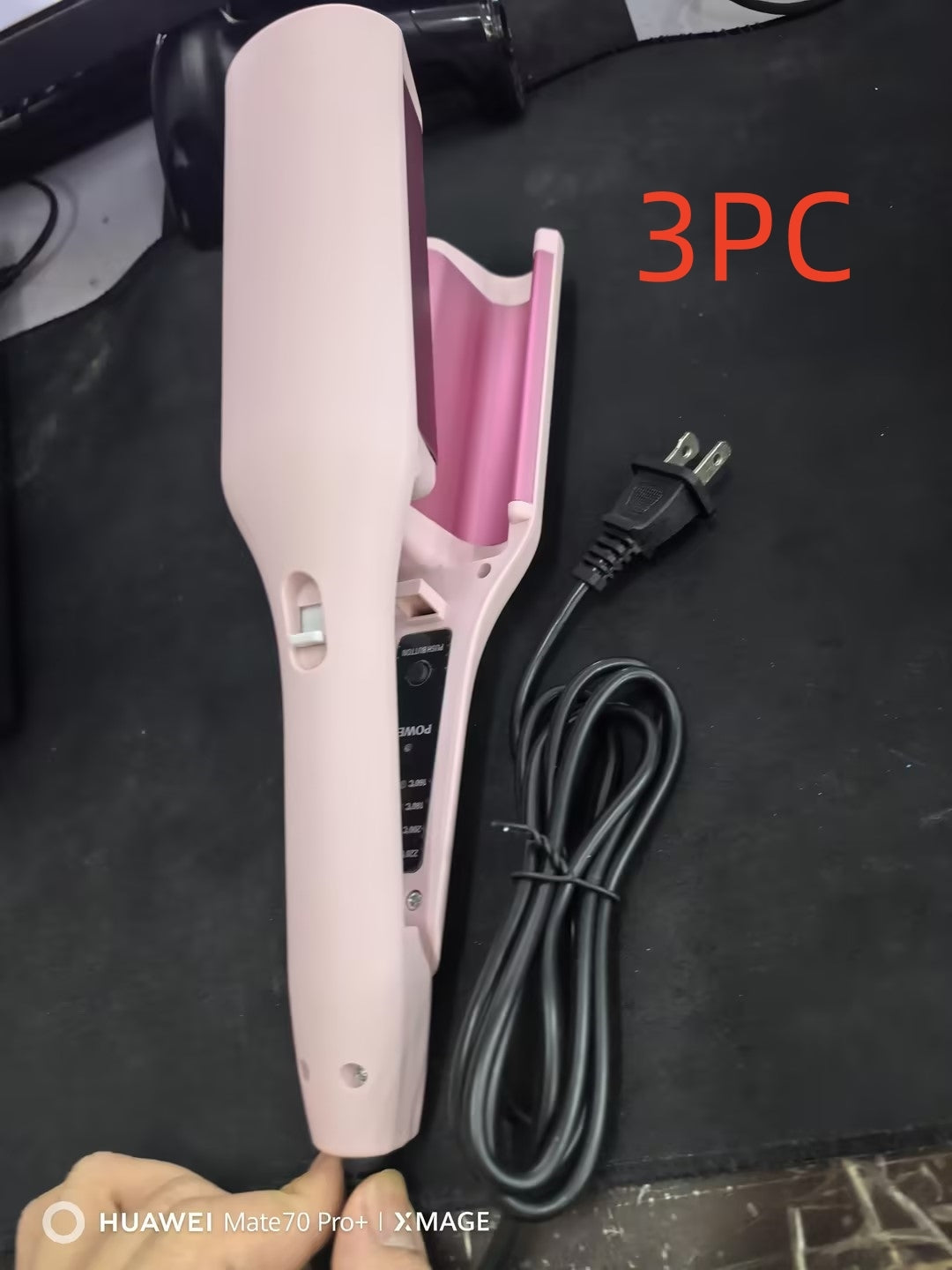 Hair Curling Iron 32mm Deep Wave Hair Curler 4 Temperature Adjustable Fast Heating Crimping Iron Styler Wand For All Hair Style LadyShow.Store