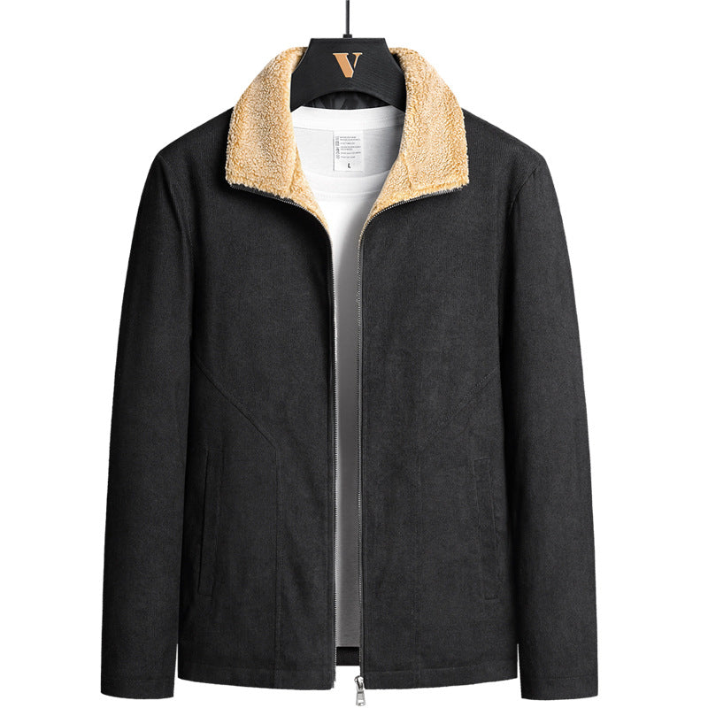 Men's Corduroy Jacket with Thick Cotton Lining Pi-Mart
