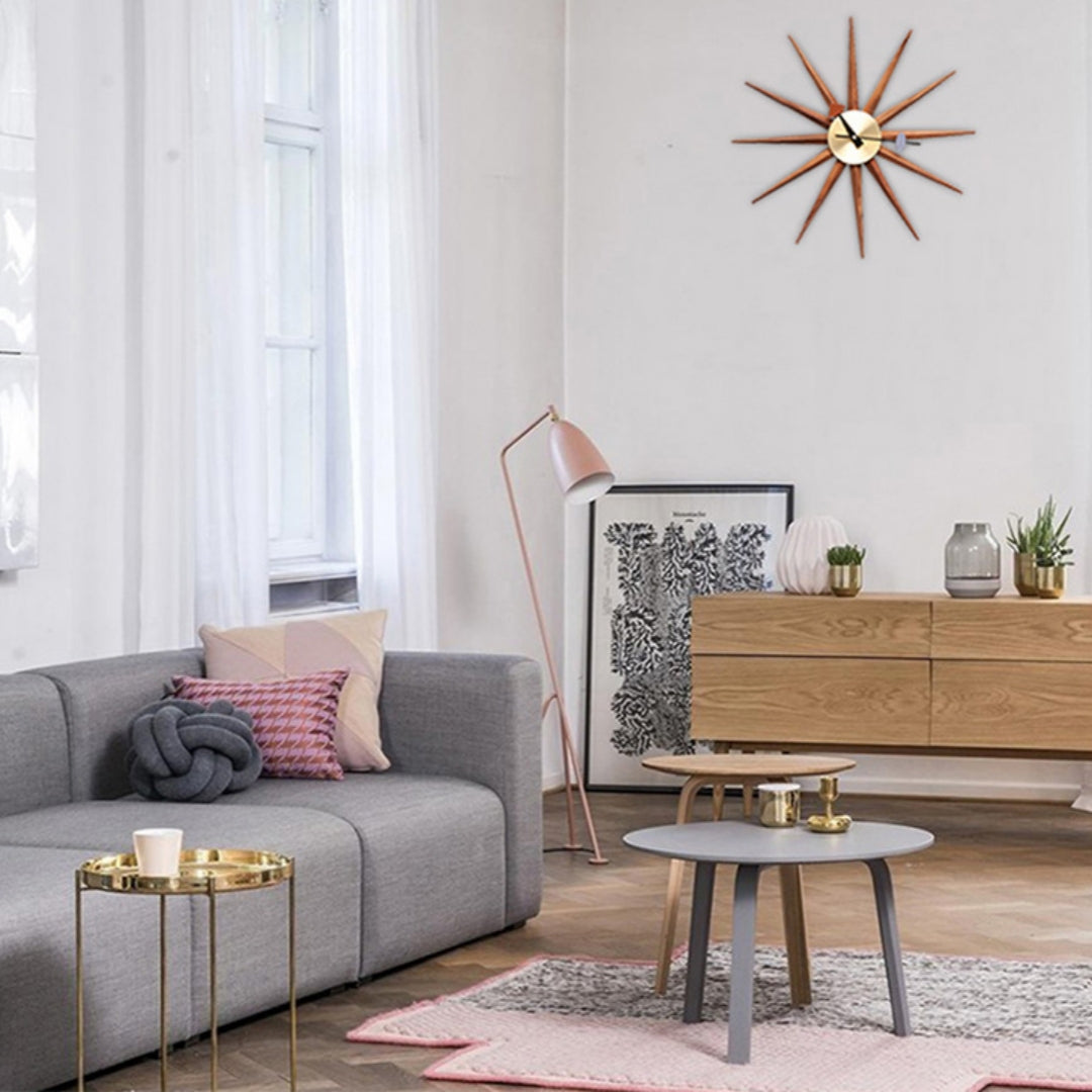 Creative Sun Light Wall Clock PearlNestDecor.com