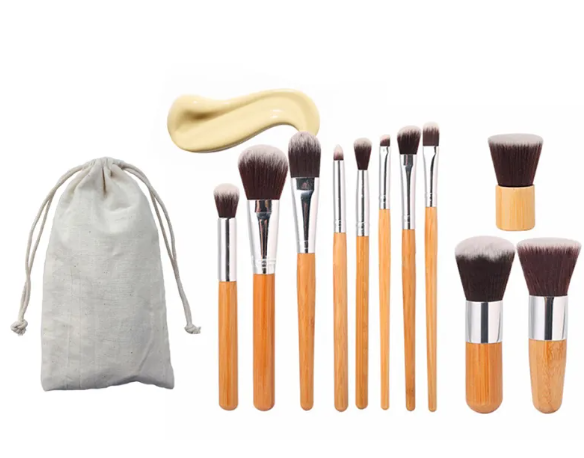 11-Piece Bamboo Makeup Brush Set LadyShow.Store