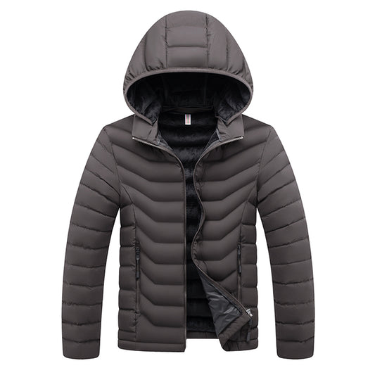 Men's Winter Casual Hooded Parka Jacket with Detachable Hat Pi-Mart