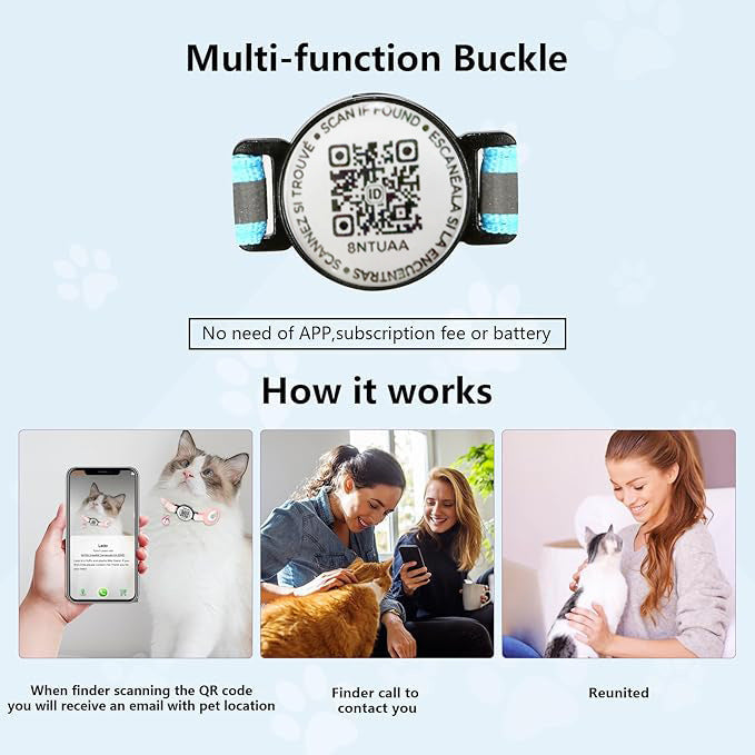 QR Code Collar Positioning Anti-lost Tracking Pet Collar Pets Fashion