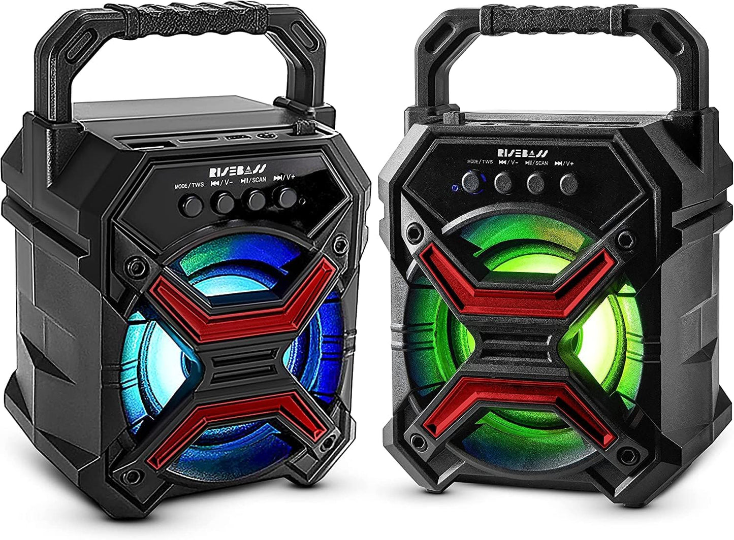Portable Wireless Bluetooth Speaker with TWS Function - Rechargeable Bluetooth Speaker - LES flashing Lights LuxuryLifeWay Online Store