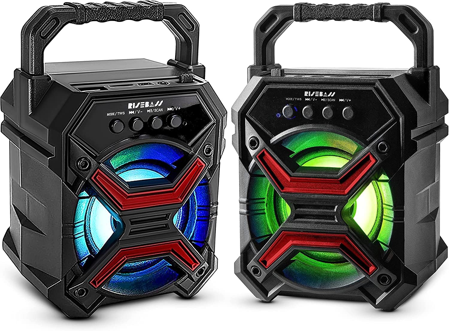 Portable Wireless Bluetooth Speaker with TWS Function - Rechargeable Bluetooth Speaker - LES flashing Lights LuxuryLifeWay Online Store