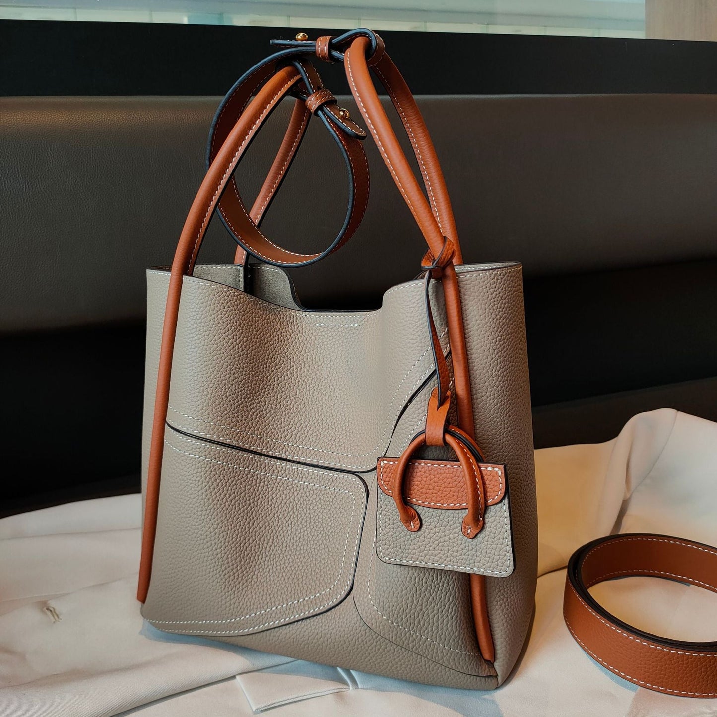Underarm Bag Contrast Color Basket Handbag Shoulder Crossbody LadyShow.Store