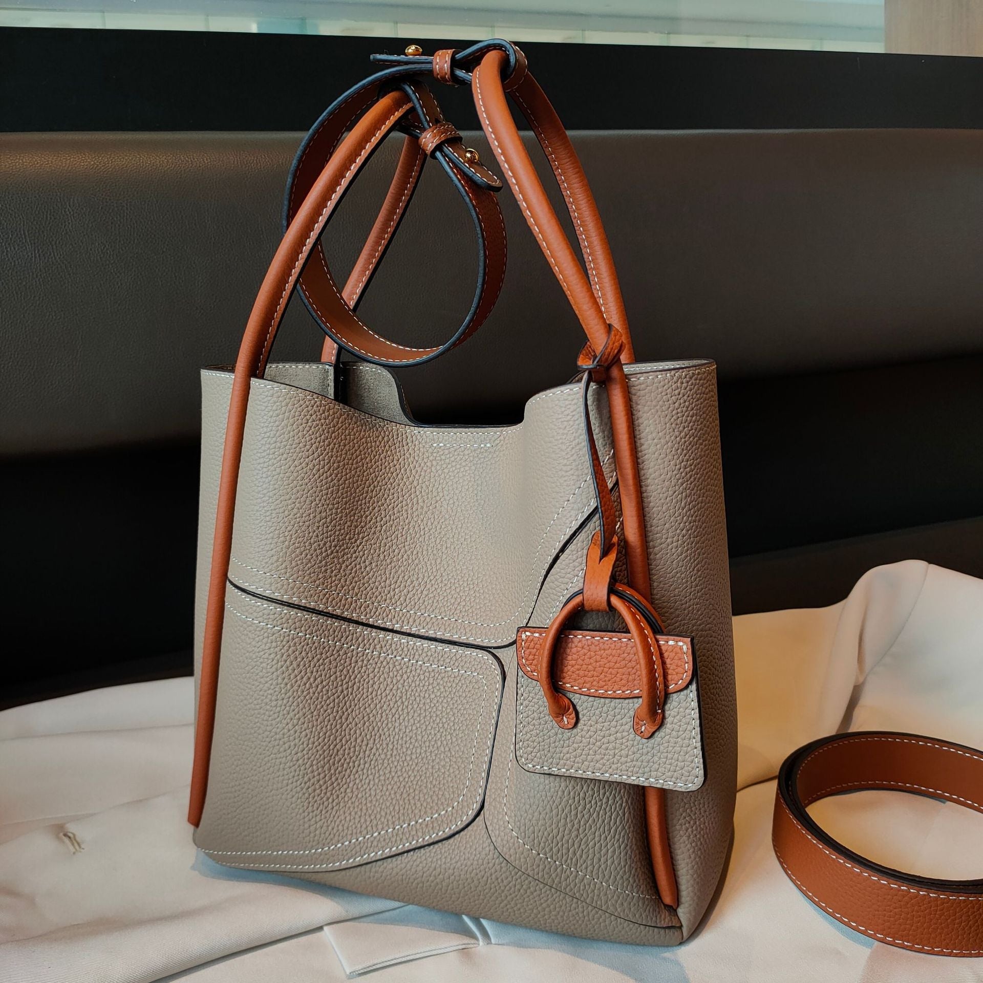 Underarm Bag Contrast Color Basket Handbag Shoulder Crossbody LadyShow.Store