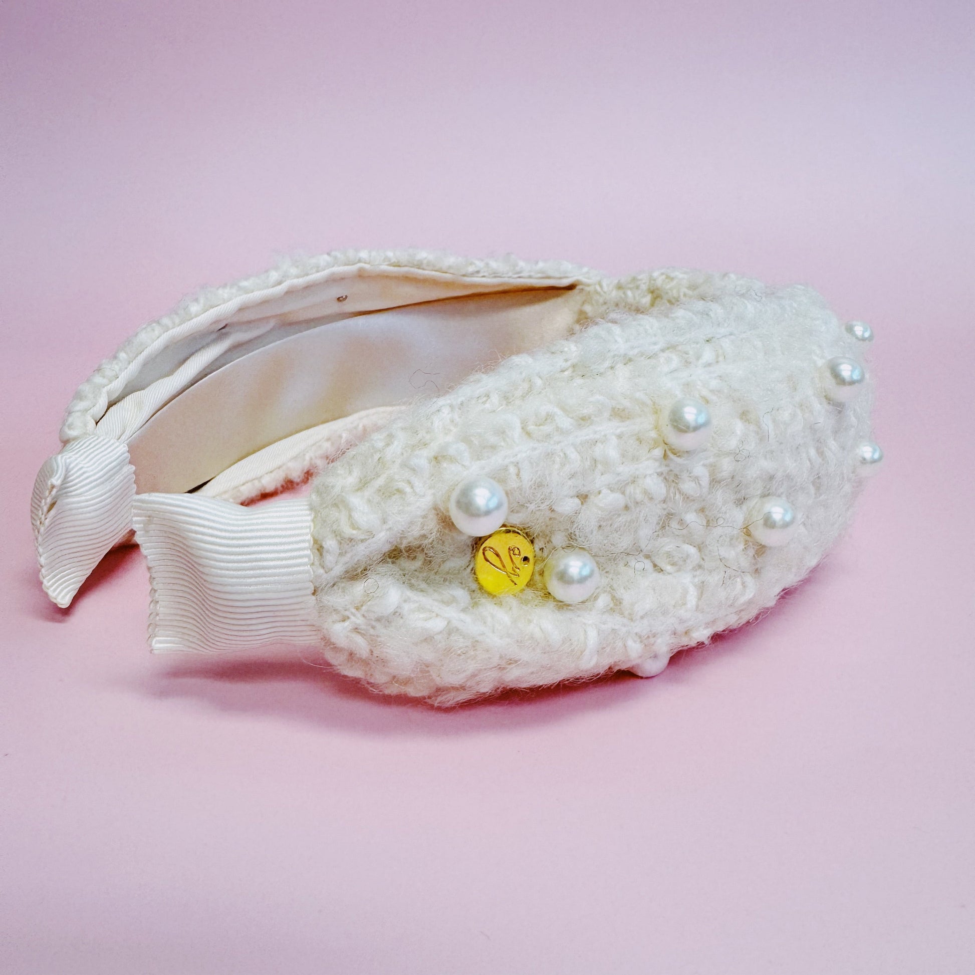 Pearl And Tweed Knotted Headband LadyShow.Store