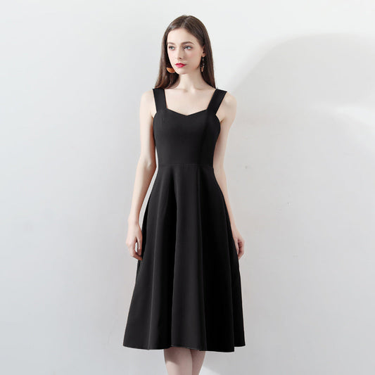 Chic Suspender Evening Dress NorixaFashion.com