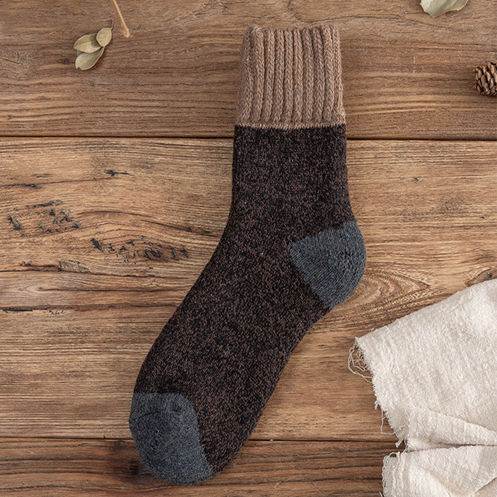 Men's Thick Wool Socks for Winter Warmth (Mid-Calf) Pi-Mart