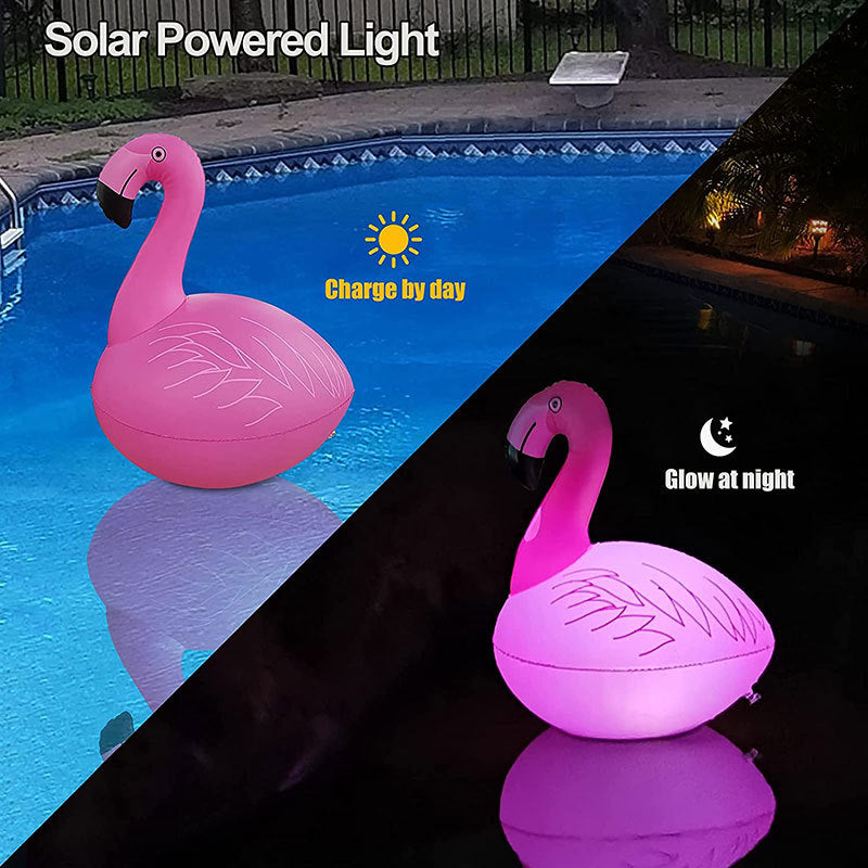 Luminous Flamingo Lamp Solar Charging Outdoor Waterproof Swimming Pool Floating LuxuryLifeWay Online Store