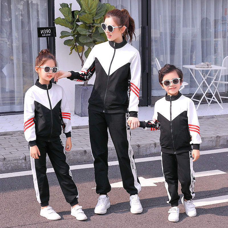 Parent-child Sportswear Mother-daughter Father-son Suit School Uniform LadyShow.Store