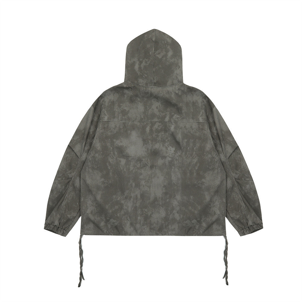 Tie-dyed Stand Collar Hooded Pullover Men's Clothing Best YouTube Store