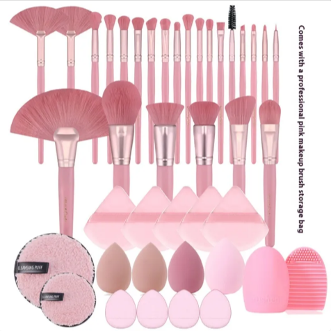 Makeup Brush & Puff Travel Set LadyShow.Store