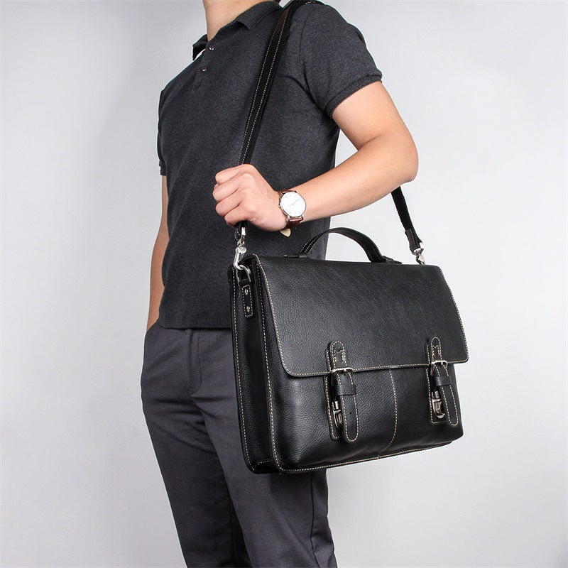 Men's Retro Casual Leather Business Briefcase CJD