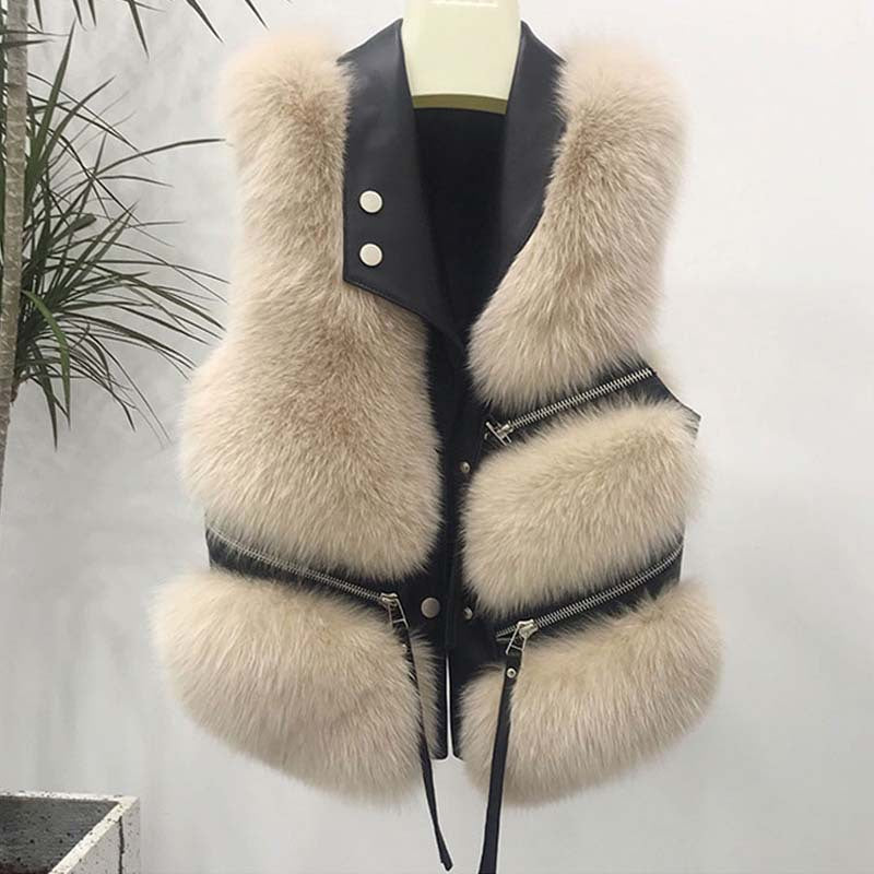 Women's Fashion Vest Fur Coat NorixaFashion.com
