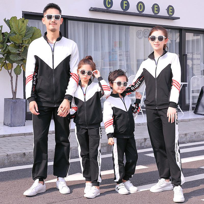 Parent-child Sportswear Mother-daughter Father-son Suit School Uniform LadyShow.Store