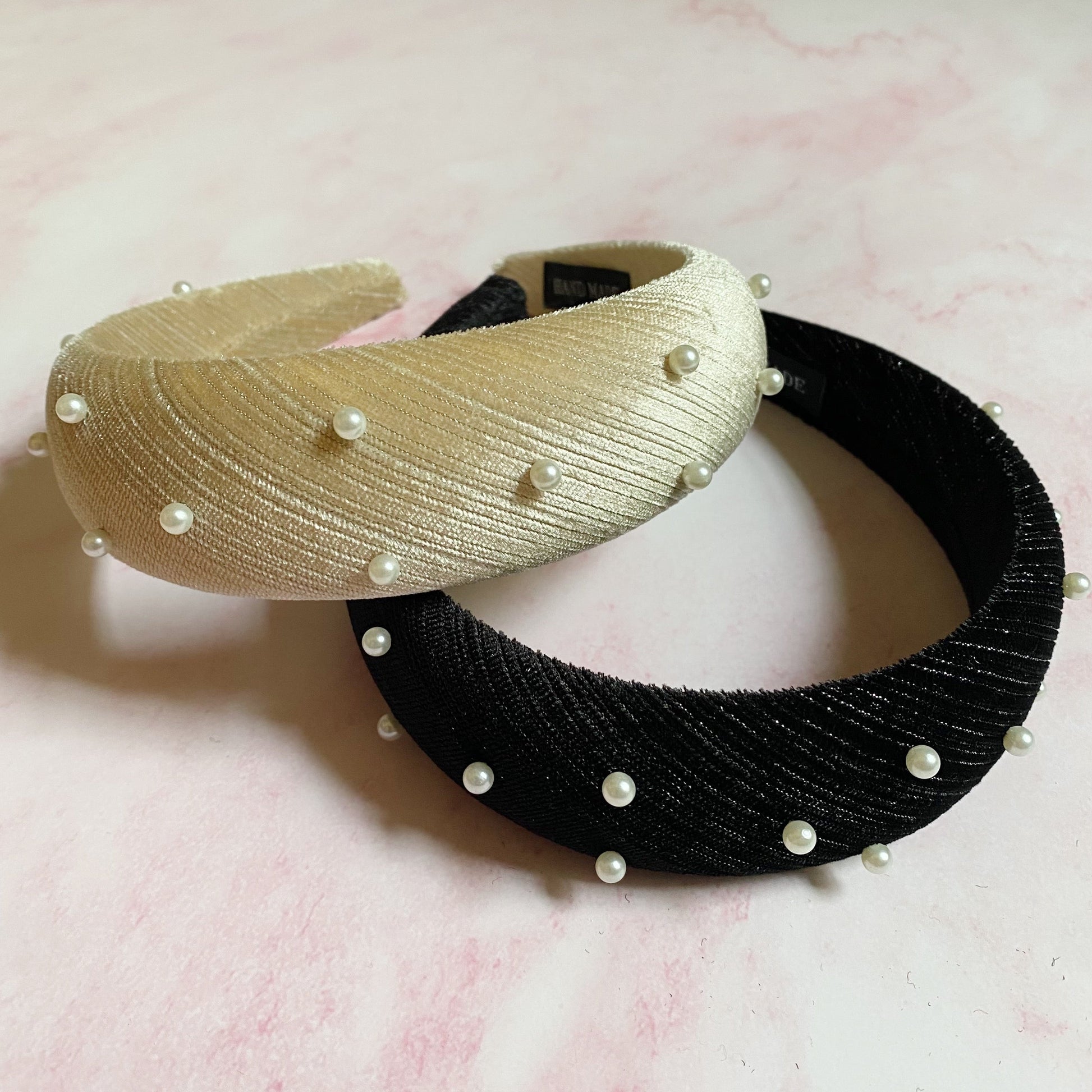 Silky Velvet Pearl Headband LadyShow.Store