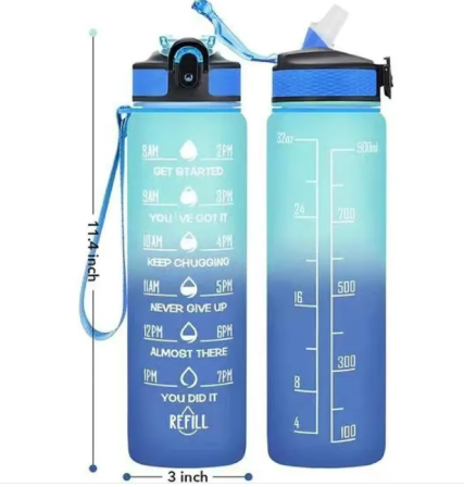 Gradient Color Sports Water Bottle LadyShow.Store