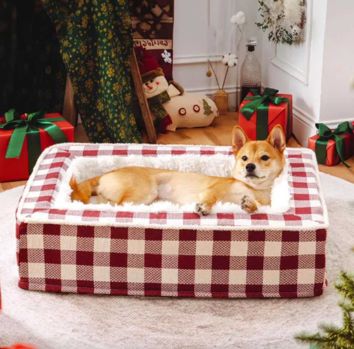 Classic Plaid Pet Bed (Removable & Washable) Best YouTube Store