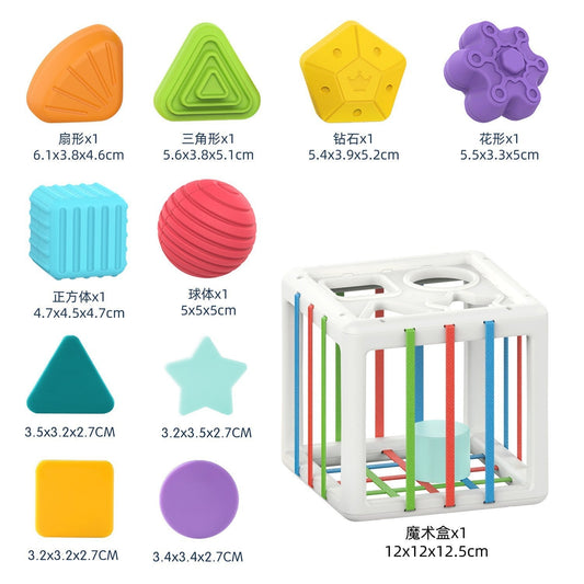 Rainbow Sensory Baby Learning Toy - Multi-Functional Cube LuxuryLifeWay Online Store