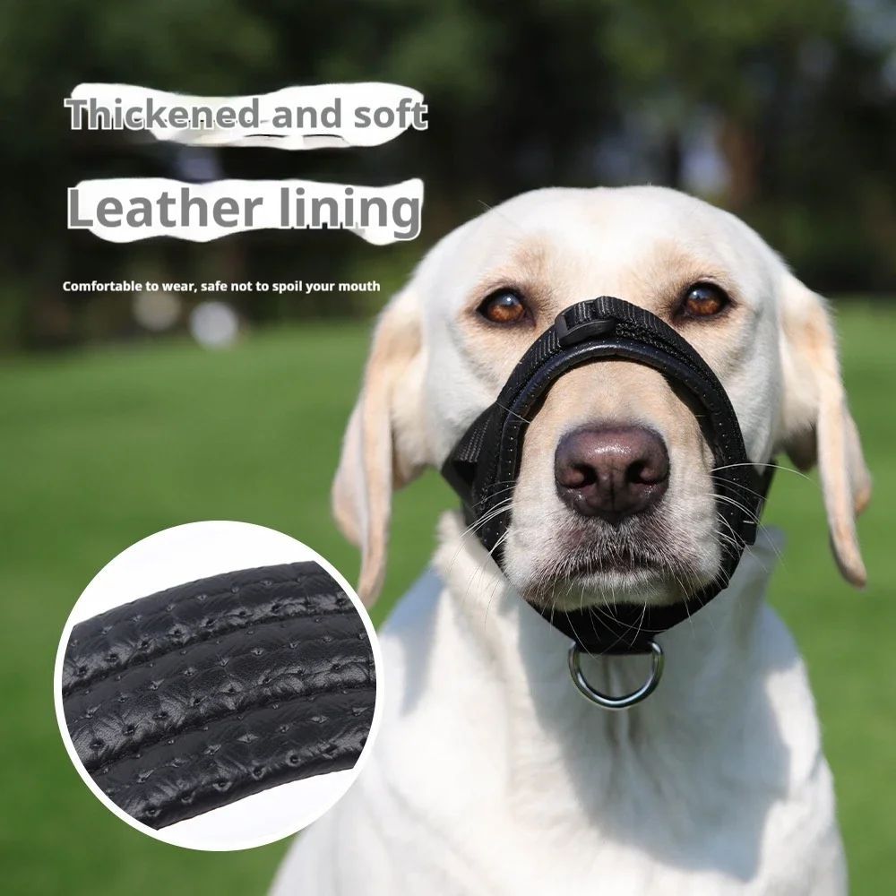 Dog Muzzle Adjustable Anti-bite Anti-barking Dog Muzzle Thickened Soft Foam Anti-feeding Dog Muzzle Pets Fashion
