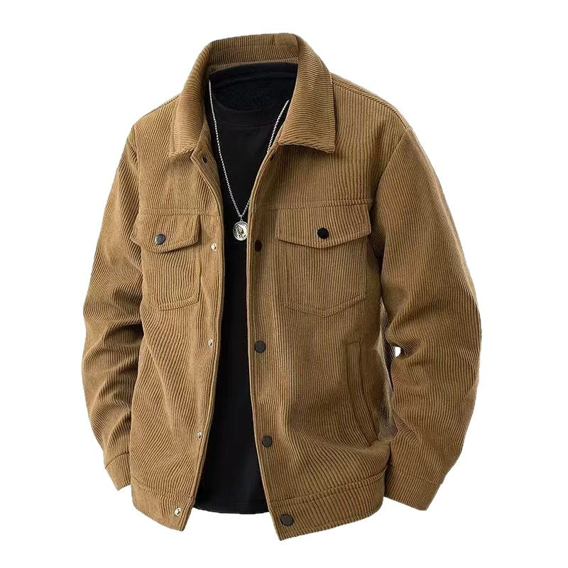 Retro Casual Loose Men's Lapel Work Jacket Best YouTube Store