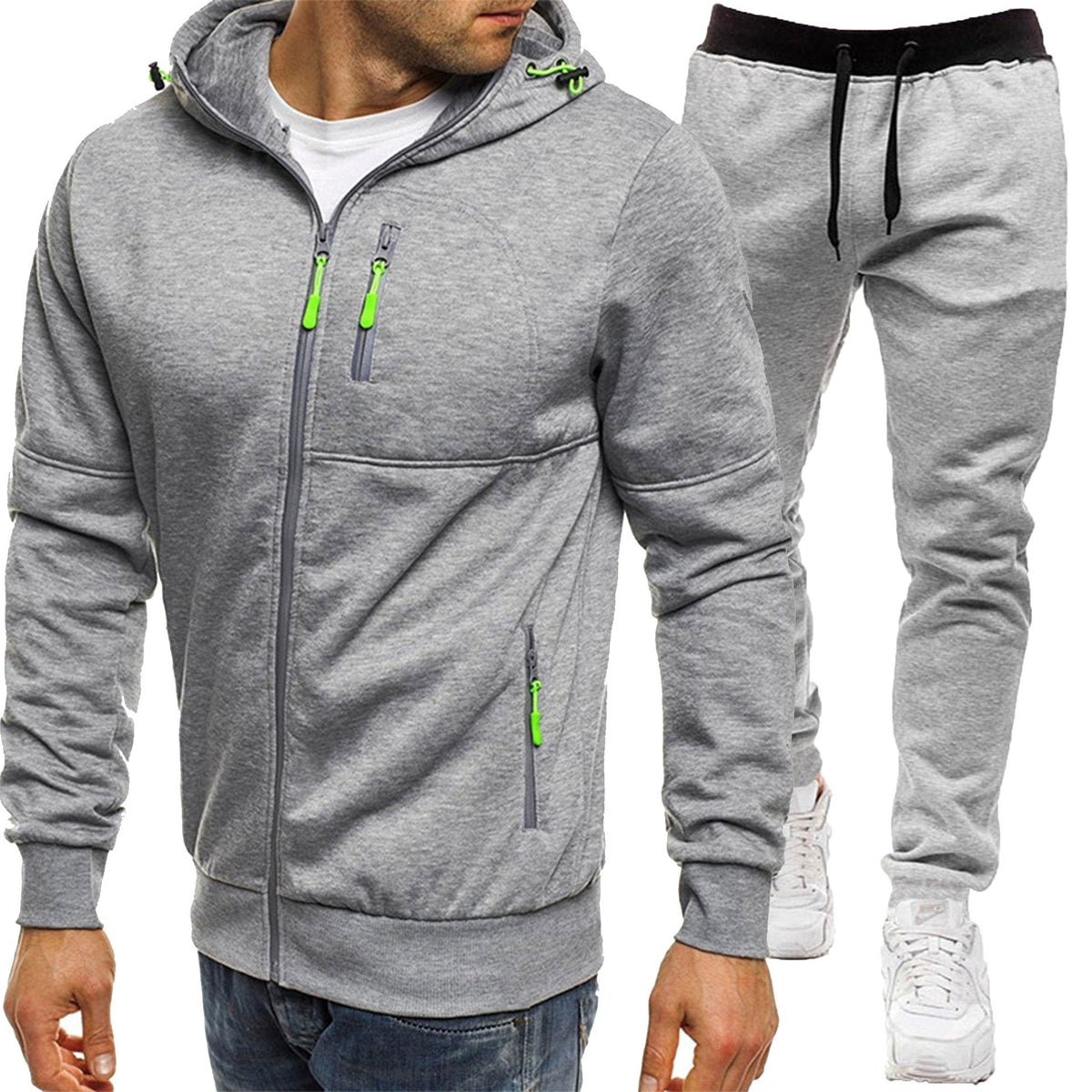 2026 FallWinter New Mens Set Casual Hooded Sweatshirt Sportswear NorixaFashion.com