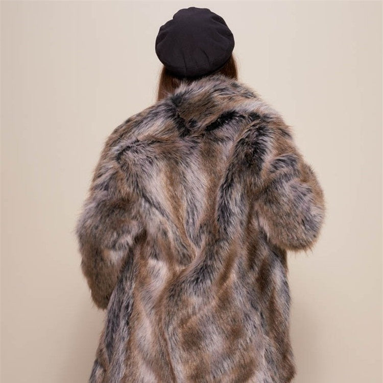 Warm Imitation Fur Coat Women's Fashion NorixaFashion.com