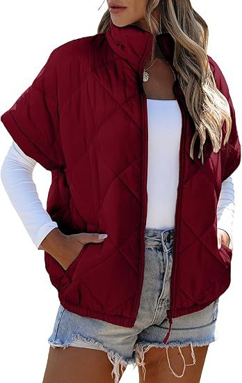 Casual Pocket Zipper Diamond Lattice Warm Jacket LadyShow.Store