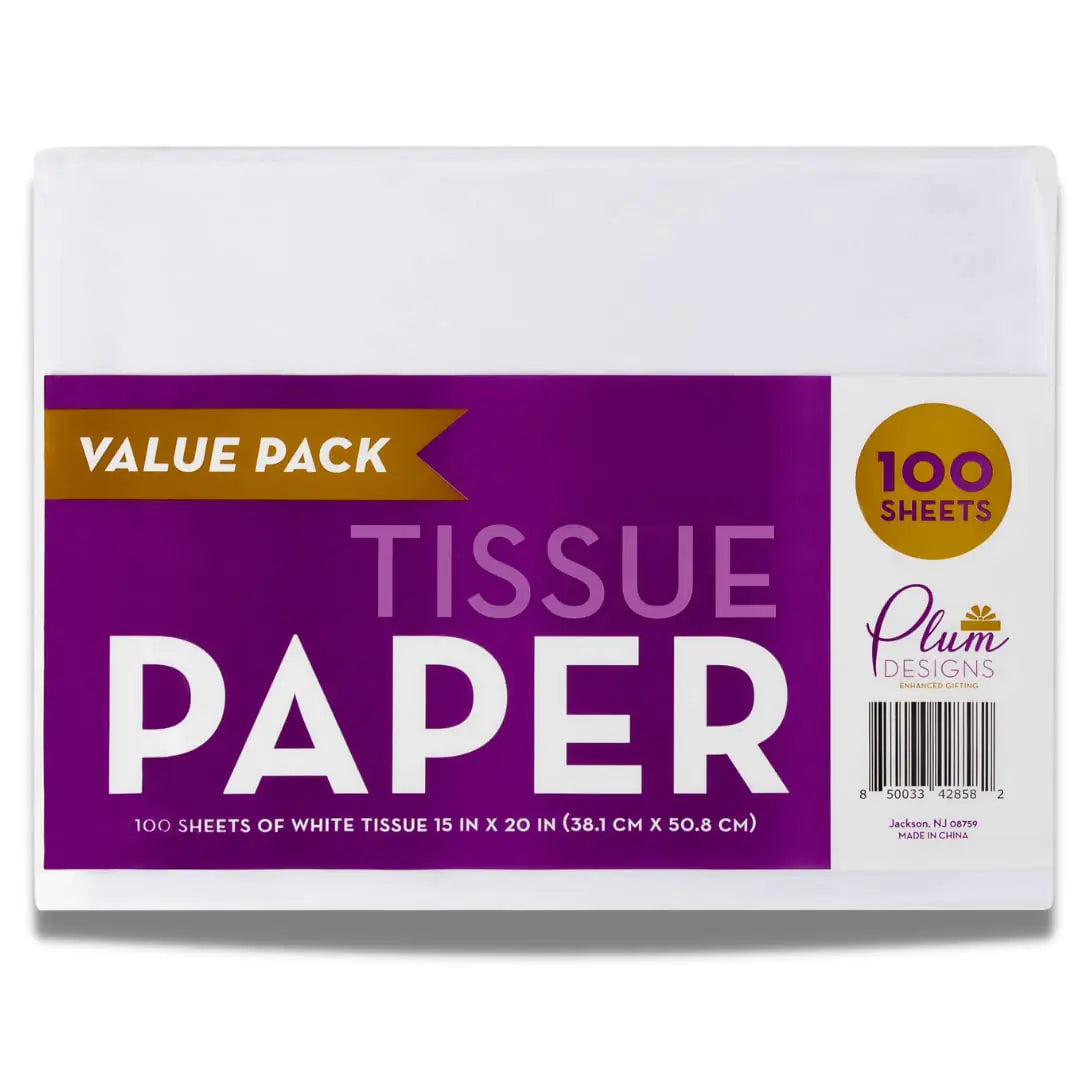White Tissue Paper for Gift Bags 100 Sheets -15" x 20" Bulk Tissue Paper for Packaging- 100 Sheets Premium White Tissue Packing PaperWrapping Tissue Paper (White 100ct) (100ct White Tissue)