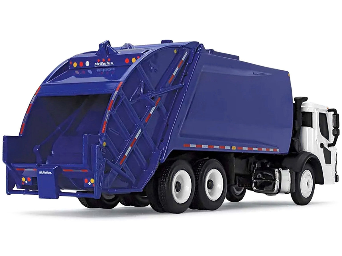 Mack LR with McNeilus Rear Load Refuse Body Blue and White 1/87 (HO) Diecast Model by First Gear LuxuryLifeWay Online Store