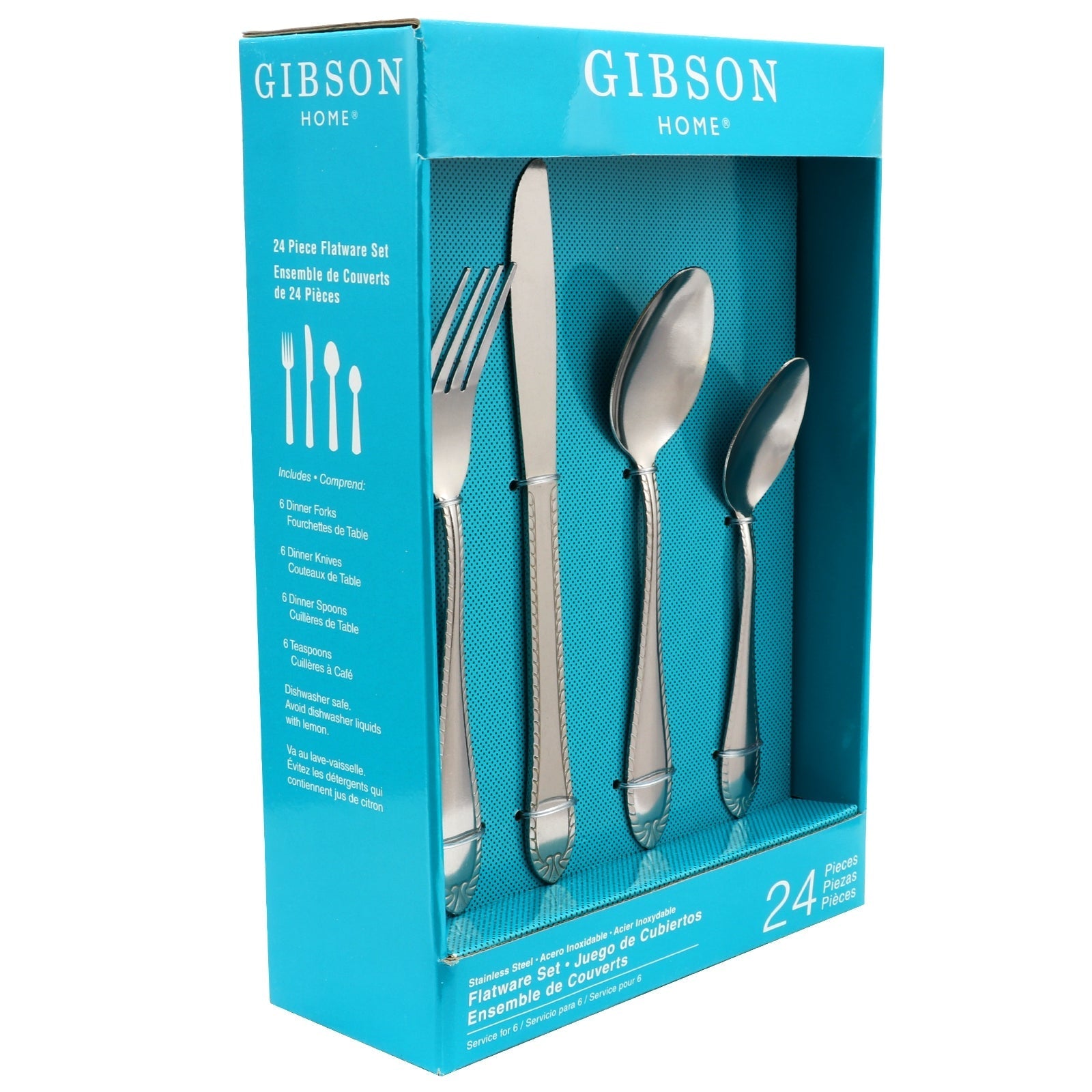 Gibson Home New Wilmington Flatware Set, Set of 24 LuxuryLifeWay Online Store
