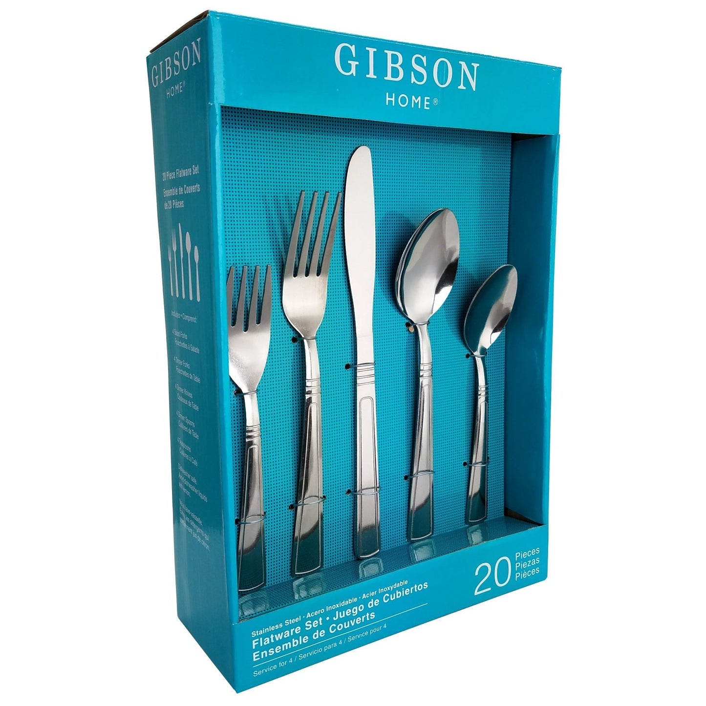 Gibson Home Creston 20-Piece Flatware Set with Tumble Finish LuxuryLifeWay Online Store
