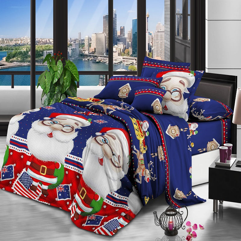 Santa bedding three-piece four-piece