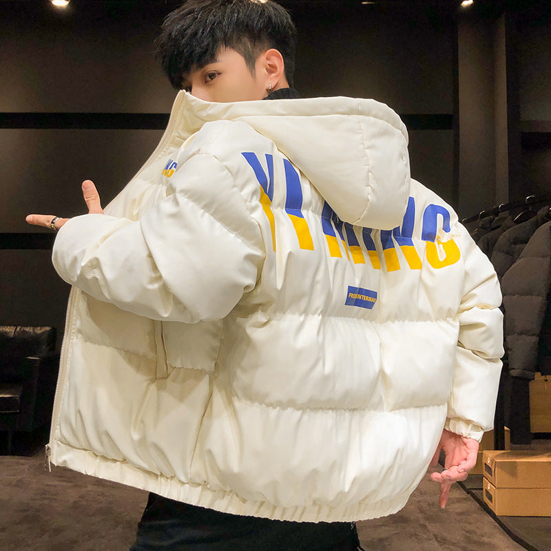 Trendy men's fashionable thick cotton coat CJD