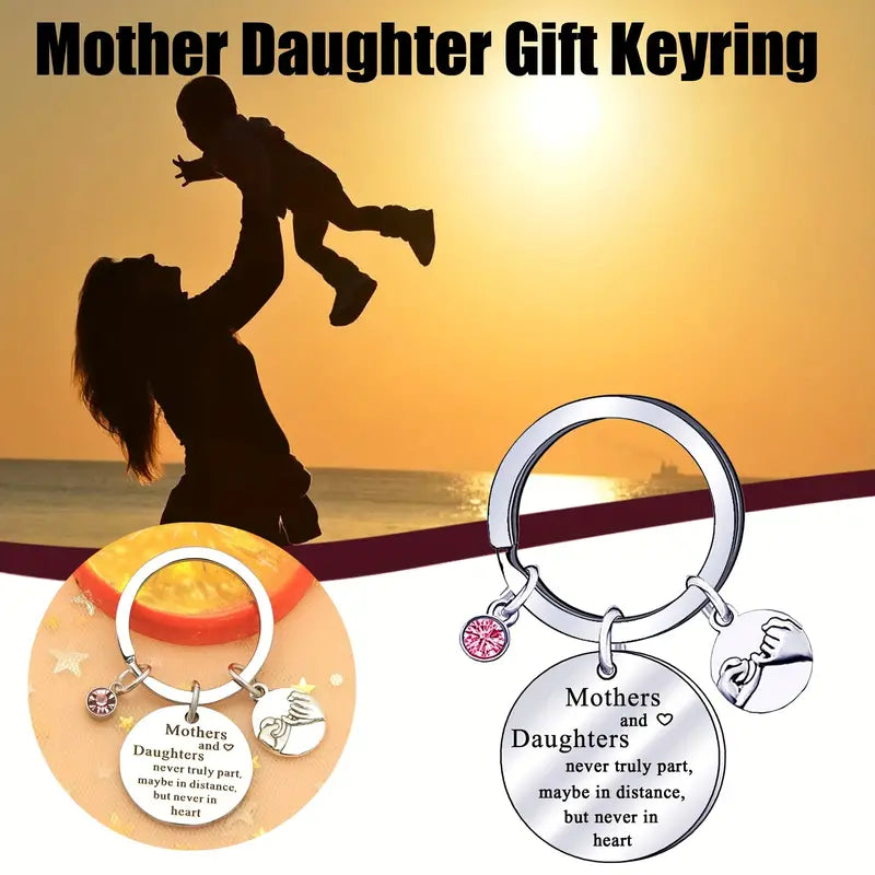 Stainless Steel Keyring Gift for Mother and Daughter LadyShow.Store