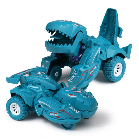 Children's dinosaur toys deformation toy car inertia scooter model dinosaur shape cross-border toy LuxuryLifeWay Online Store
