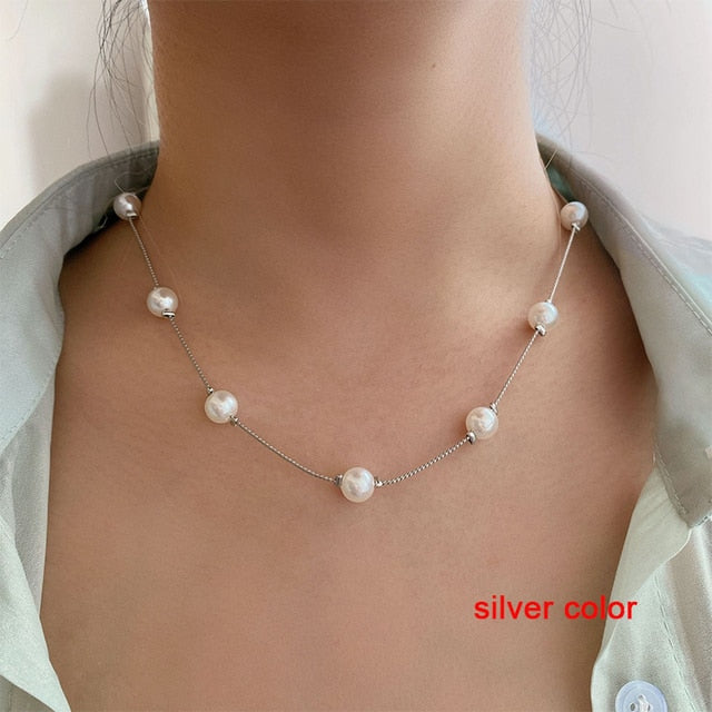 Sparkling Clavicle Chain Necklace Pi-Mart