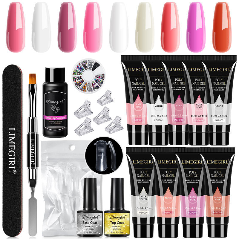15ML Crystal Extension Ferrule Nail Tip Nail Beauty Tool Set LadyShow.Store