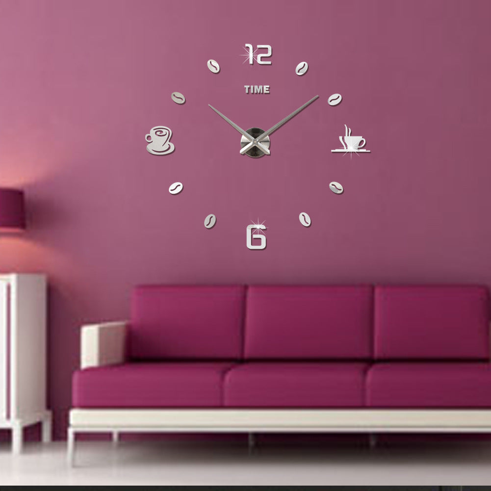 Creative DIY Mirror Wall Sticker Wall Clock PearlNestDecor.com