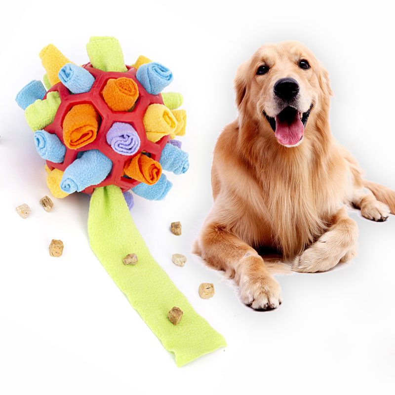 Pet Dog Sniff & Snack Puzzle Ball  Snuffle Ball Canine Enrichment Nose Pad Toys Pets Fashion