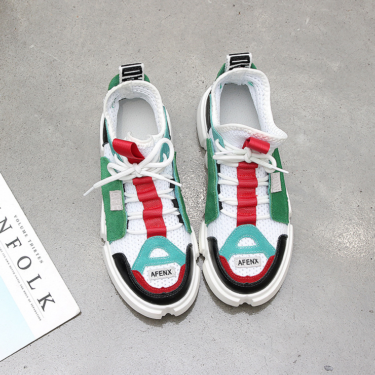 Breathable Mesh Ulzzang Dad Sneakers (Flat Shoes) LadyShow.Store