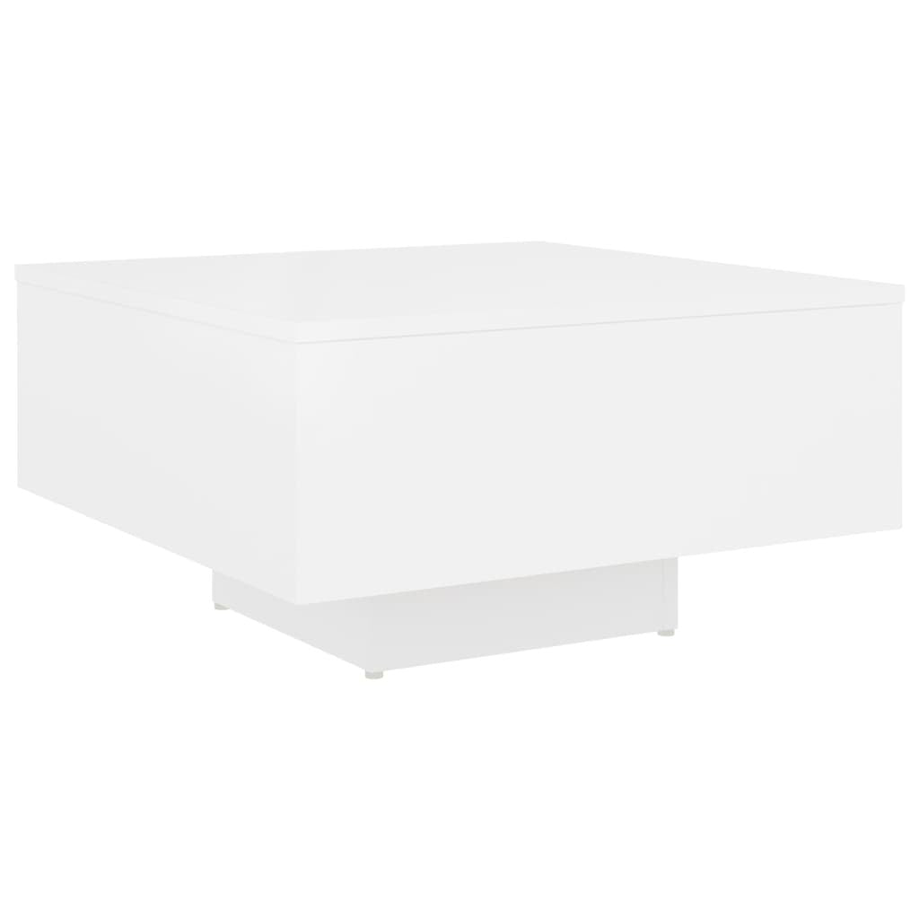 Coffee Table White 23.6"x23.6"x12.4" Engineered Wood LuxuryLifeWay Online Store