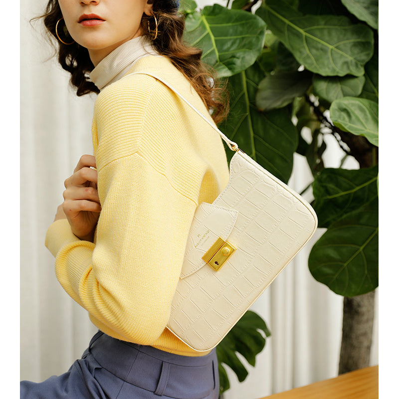 Women's Simple Fashion Underarm Baguette Handbags LadyShow.Store
