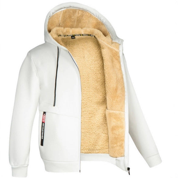 Lamb Fleece Thickened Sports Casual Thickened Hooded Jacket Best YouTube Store