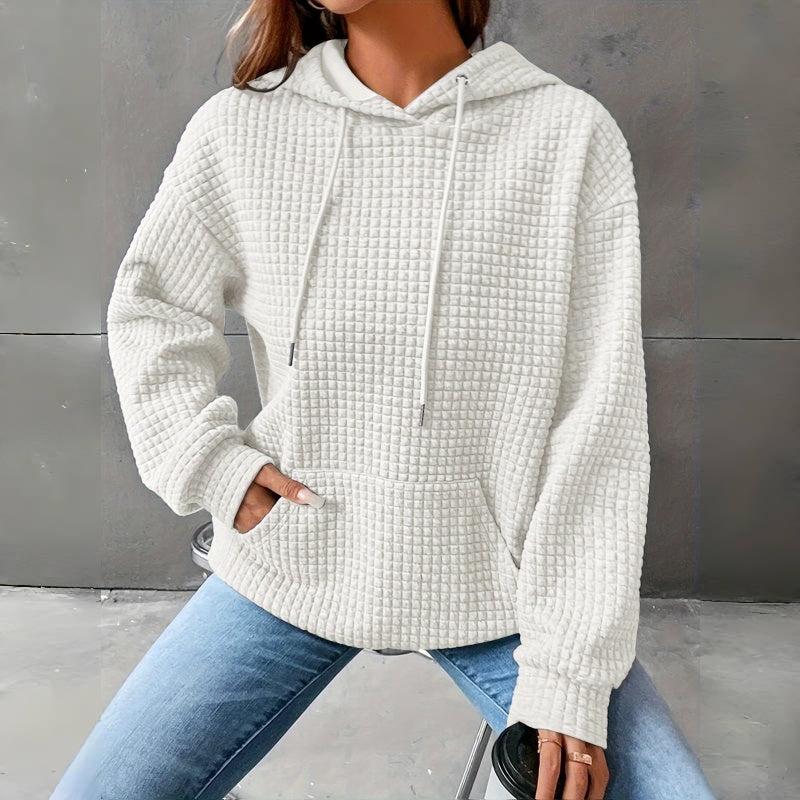 Women's Loose Fitting Hooded Long Sleeved Sweatshirt NorixaFashion.com