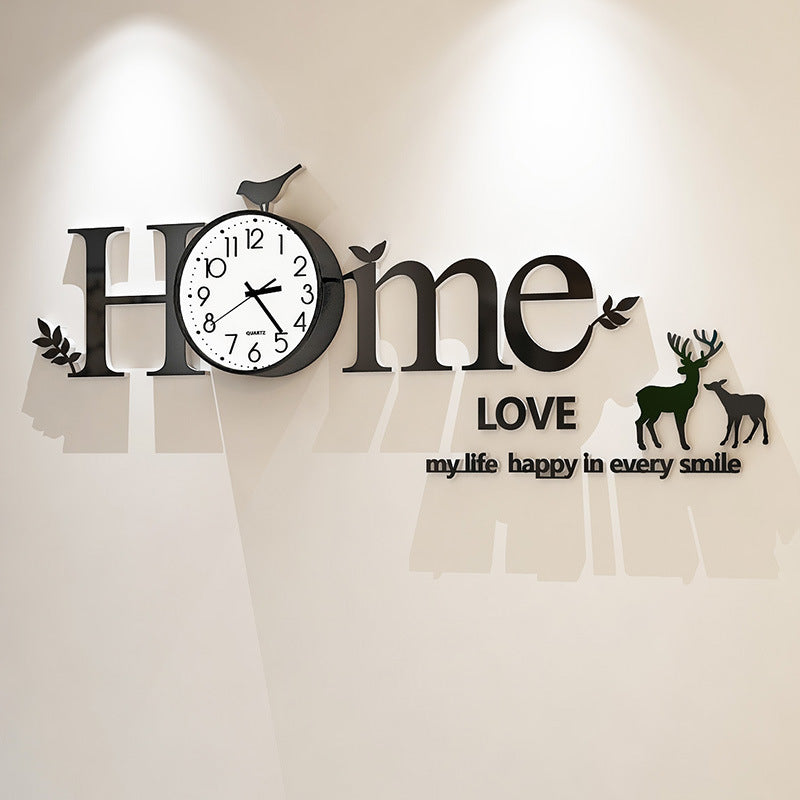 Punch-free Home Creative Personality Silent Wall Clock PearlNestDecor.com